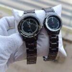 Couple Watches with Diamond Glass