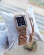 Girls Diamonds Stone Jewelry Watch - Image 6