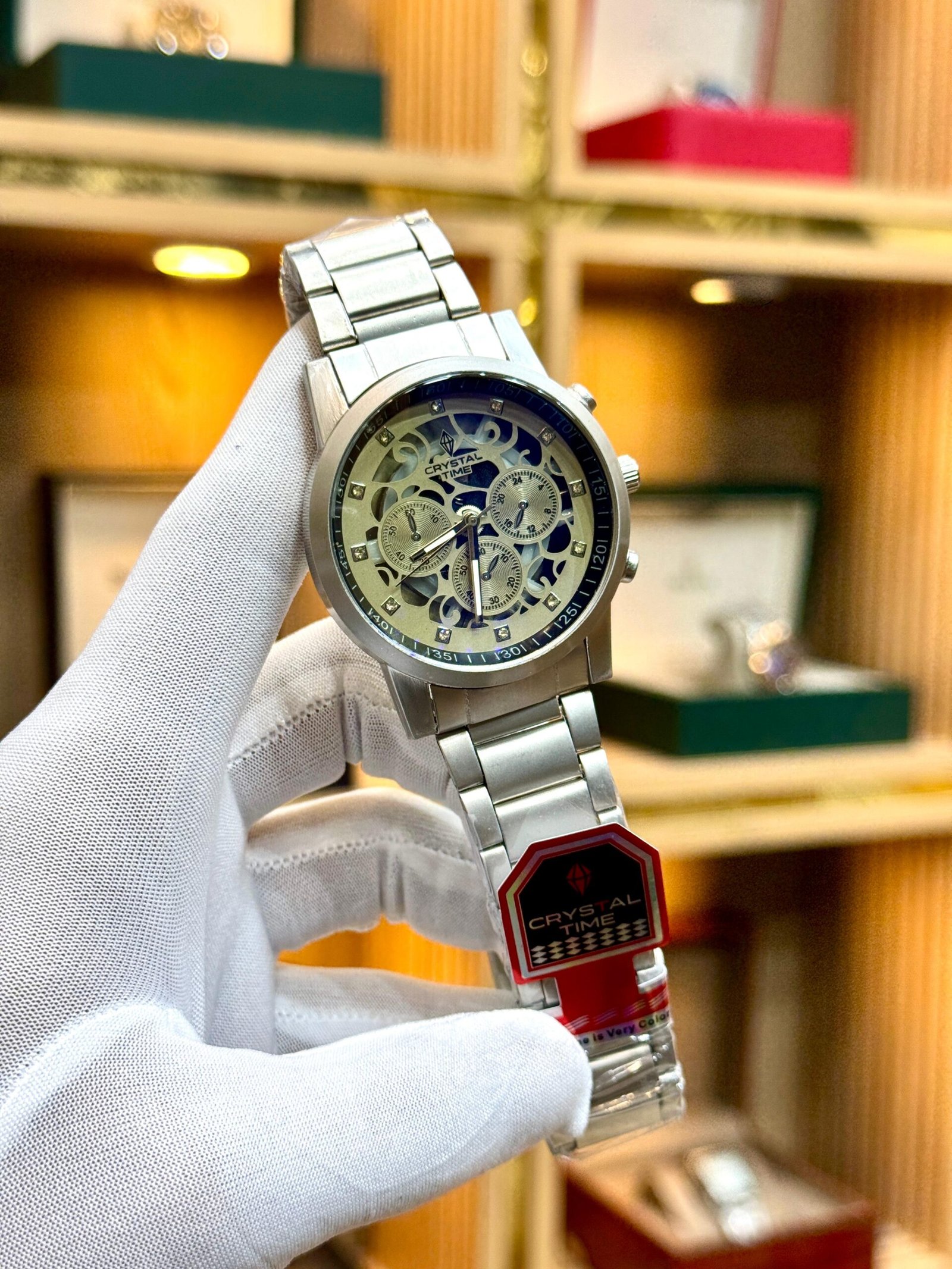 CRYSTAL TIME Quartz Movement Watch CRYSTAL TIME Quartz Movement Watch – Elegant & Reliable Timepiece